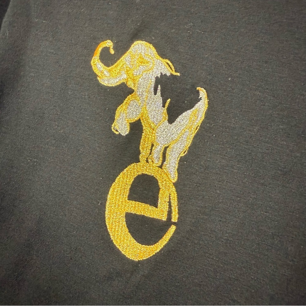 Vintage Black Cardigan silver Gold Embroidered zoo Animals gold‎ pearl buttons - Picture 4 of 12